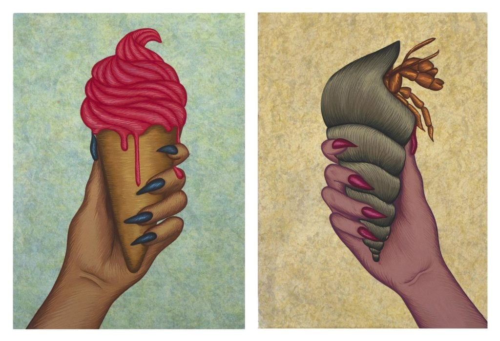 Julie Curtiss, <i>Ice Scream 1 and 2</i> (2019). Courtesy of the artist, Anton Kern Gallery, and White Cube. © Julie Curtiss. 