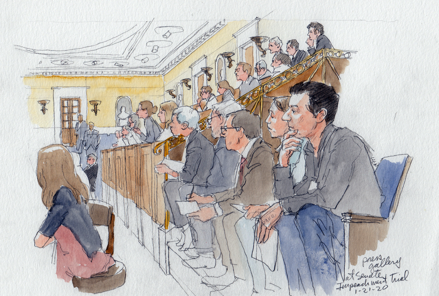We Talked To The Sketch Artists Who Captured The Only Images Of Trumps Impeachment Trial Where