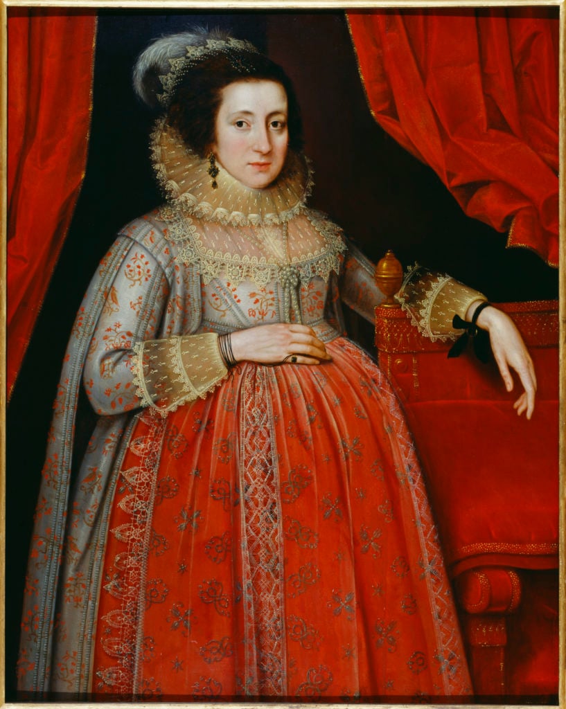 Marcus Gheeraerts II, Portrait of a Woman in Red (1620). © Tate.
