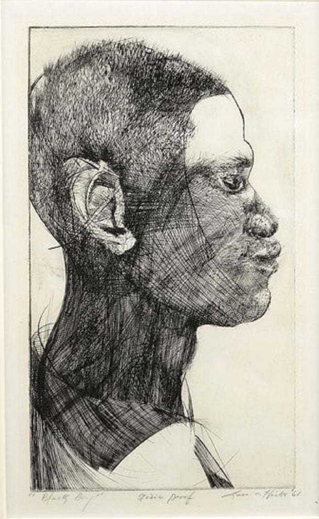Leon Hicks, Black Boy (1961). Courtesy of Venvi Art Gallery.