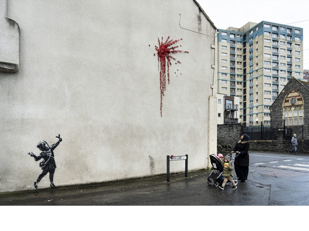 Banksy's latest work in Bristol, England. Courtesy of Banksy.
