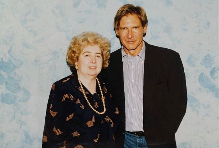 Maria Snoeys-Lagler with Harrison Ford. Photo by Maria Snoeys-Lagler.