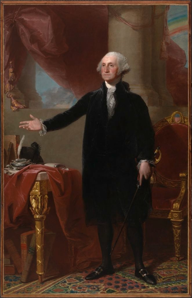 Gilbert Stuart, George Washington (Lansdowne Portrait) (1796).