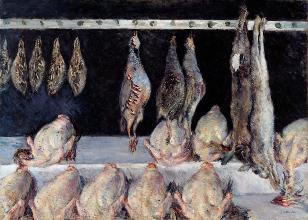 Gustave Caillebotte, <i>Chicken, Game Birds, and Hares</i> (c. 1882). Courtesy of the Cleveland Museum of Art.