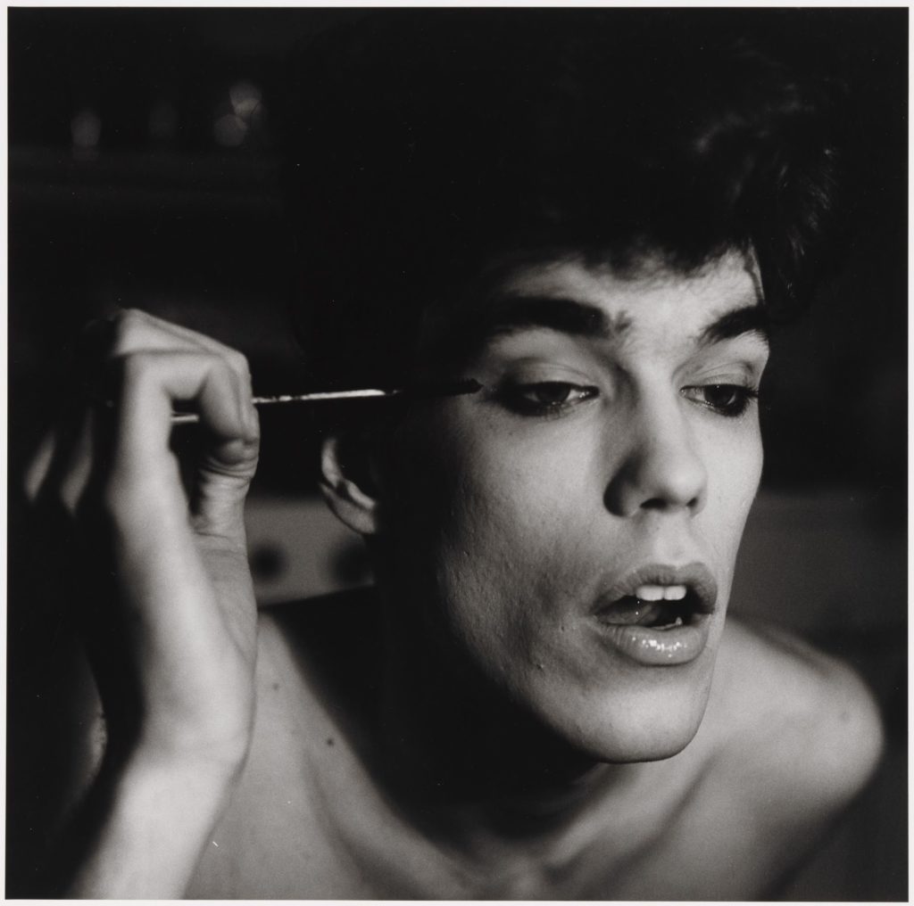 Peter Hujar, David Brintzenhofe Applying Makeup (II), (1982) © 1987 The Peter Hujar Archive LLC; Courtesy Pace/MacGill Gallery, New York and Fraenkel Gallery, San Francisco.