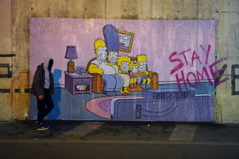 A Simpsons inspired work by Italian artist Nello Petruccii. Courtesy of the artist.