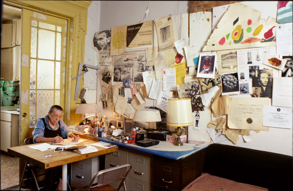 Louise Bourgeois in her home on West 20th Street, New York, 2000. Photo ©Jean-François Jaussaud.