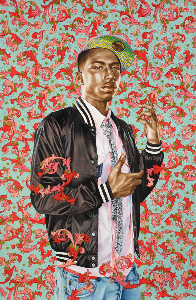 Kehinde Wiley, <i>Portrait of Doctor Samuel Johnson</i> (2009). Courtesy of Dr Kenneth Montague / The Wedge Collection. © The artist.