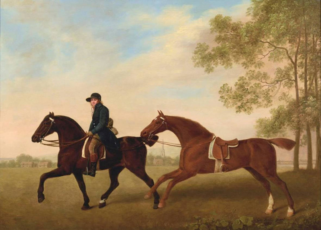 George Stubbs, Two Hacks (1789). Courtesy of the Parker Gallery