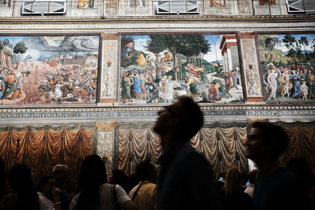 A visit to the Sistine Chapel is just one of many virtual art experiences you can have from home. Photo by Spencer Platt/Getty Images.