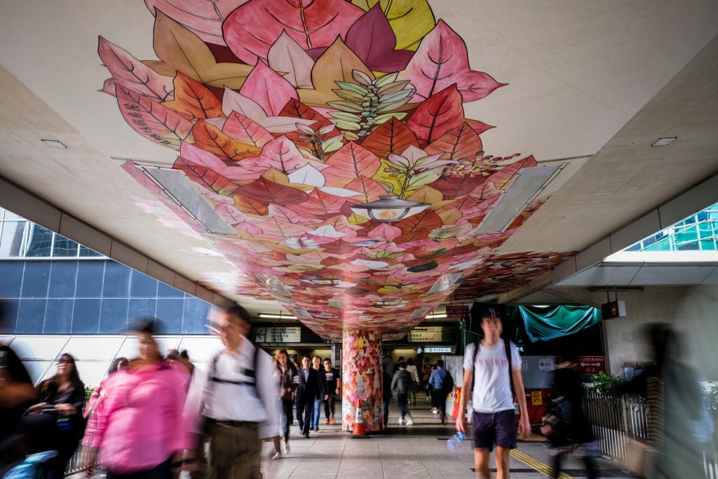A mural in Design District Hong Kong. Photo by Keith Tsuji/Getty Images for Hong Kong Tourism Board.