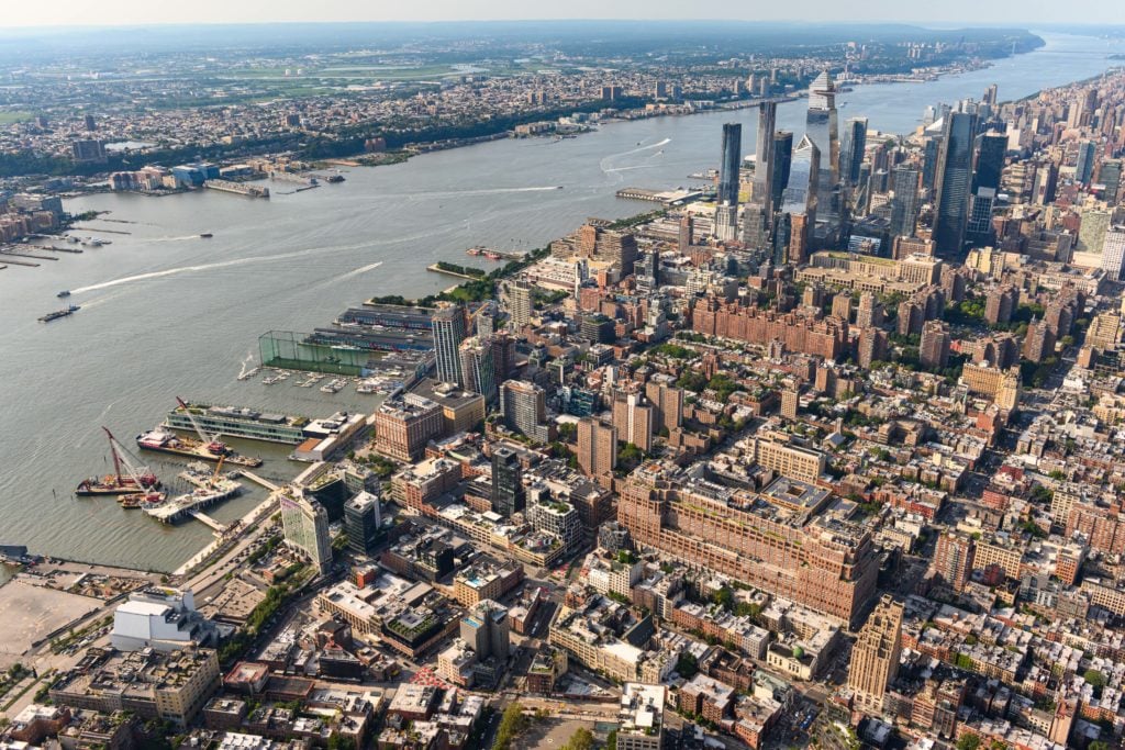 An aerial view of the West Chelsea arts district. C. Taylor Crothers/Getty Images.