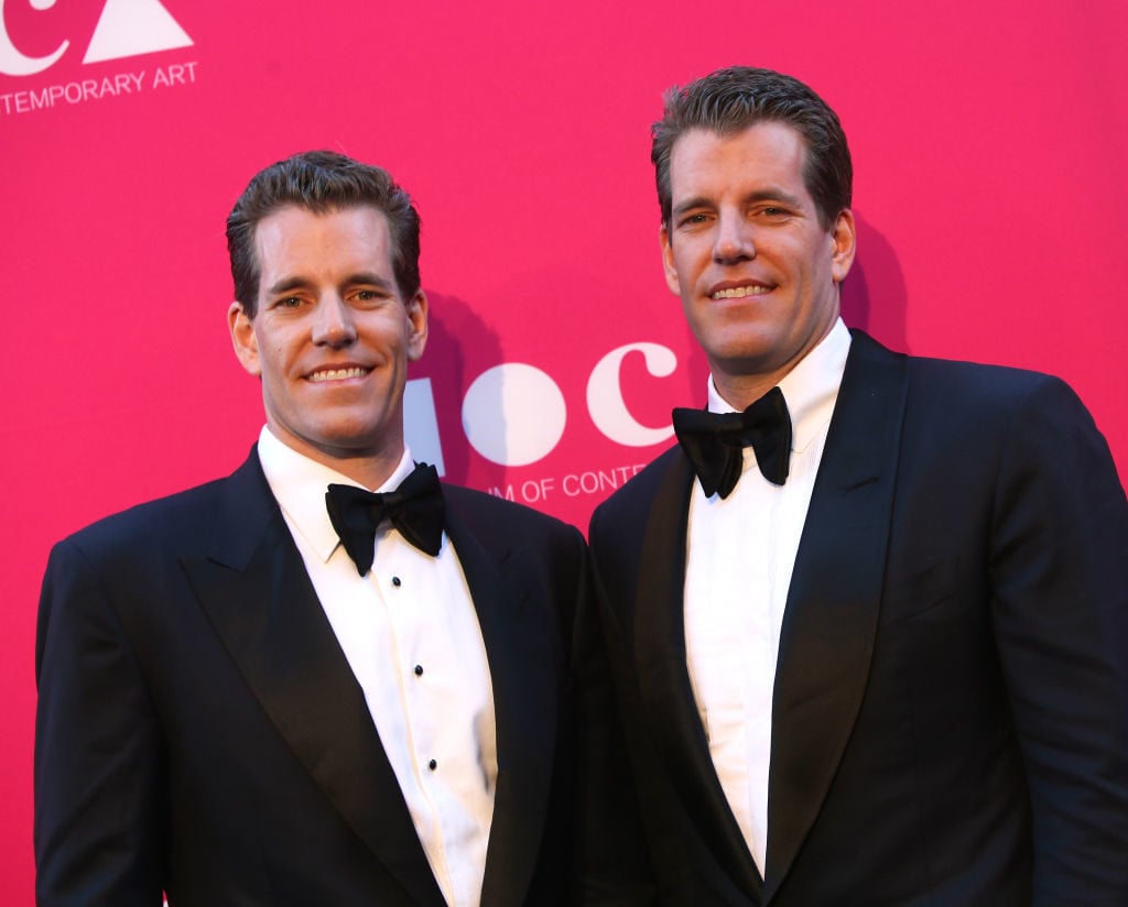 Tyler Winklevoss and Cameron Winklevoss attend the 2017 MOCA Gala at The Geffen Contemporary at MOCA on April 29, 2017 in Los Angeles, California. Photo: David Livingston/Getty Images.