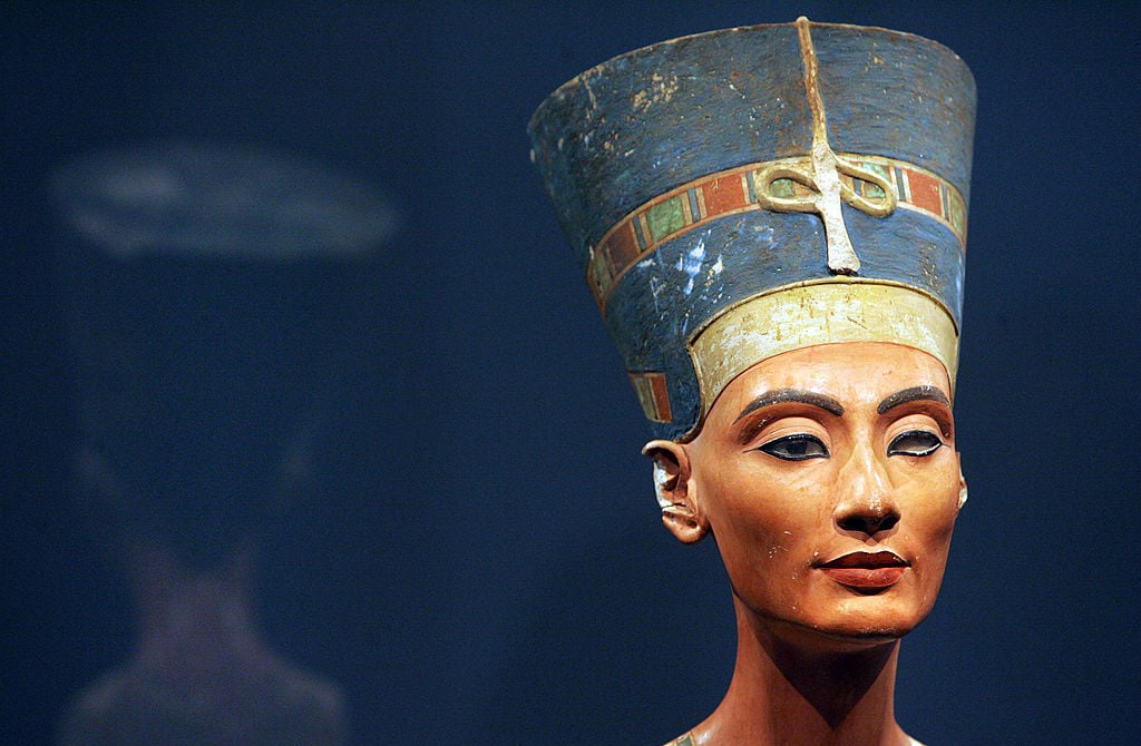 The bust of Quenn Nefertiti of ancient Egypt.