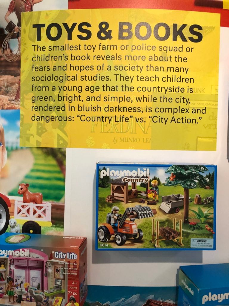 Rem Koolhaas's explanation of how toys teach children about the countryside. Photo: Janelle Zara.