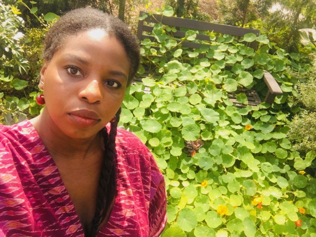 Zina Saro-Wiwa in her garden. Photo by Zina Saro-Wiwa.
