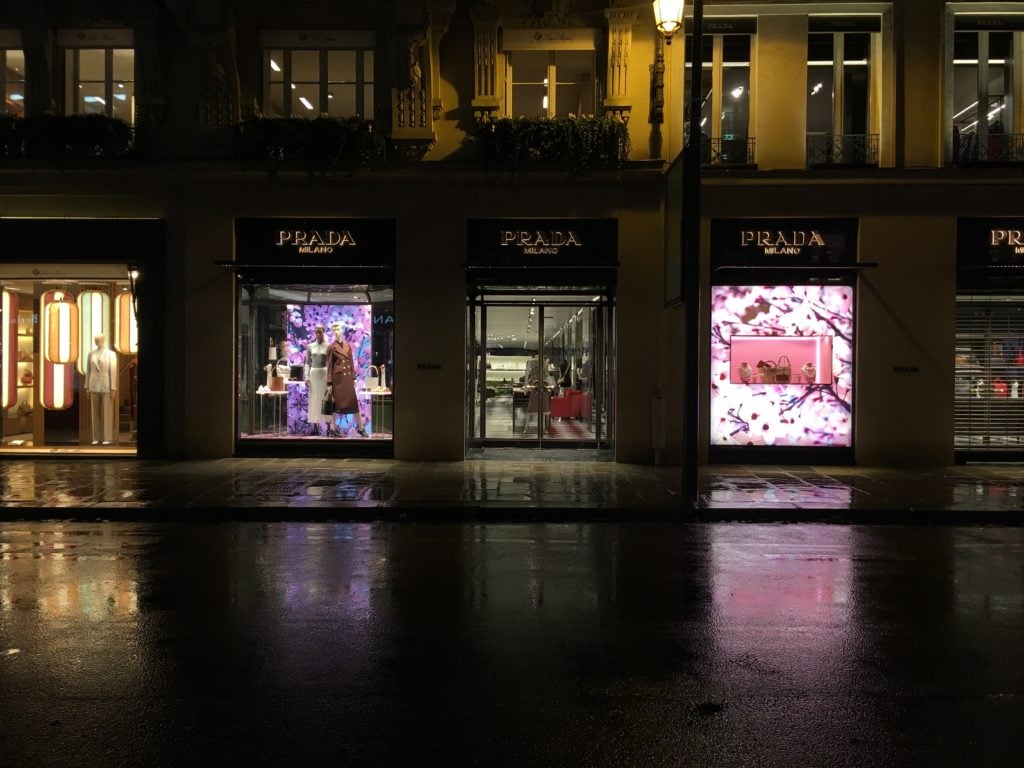 A street view of Prada Faubourg in Paris. Photo courtesy Prada.