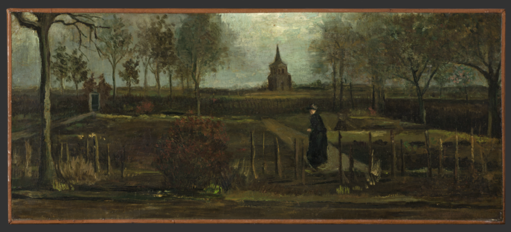 Vincent van Gogh, The Parsonage Garden at Nuenen in Spring(1884) ©Groninger Museum.