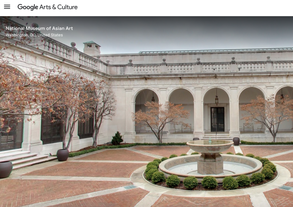 Street view of the National Museum of Asian Art in Washington, DC, on Google Arts and Culture.