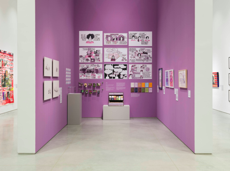 Installation view of "Per(Sister): Incarcerated Women of Louisiana" at the Ford Foundation Gallery. Photo: Sebastian Bach.