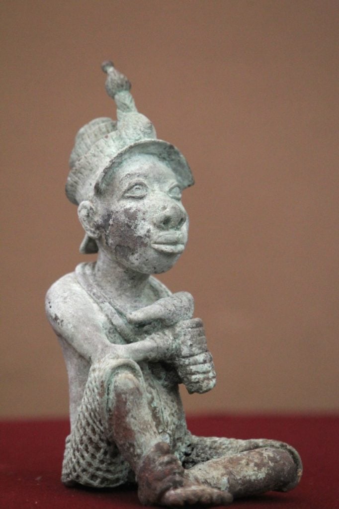The 1,500-year-old Ife sculpture returned to Nigeria. 