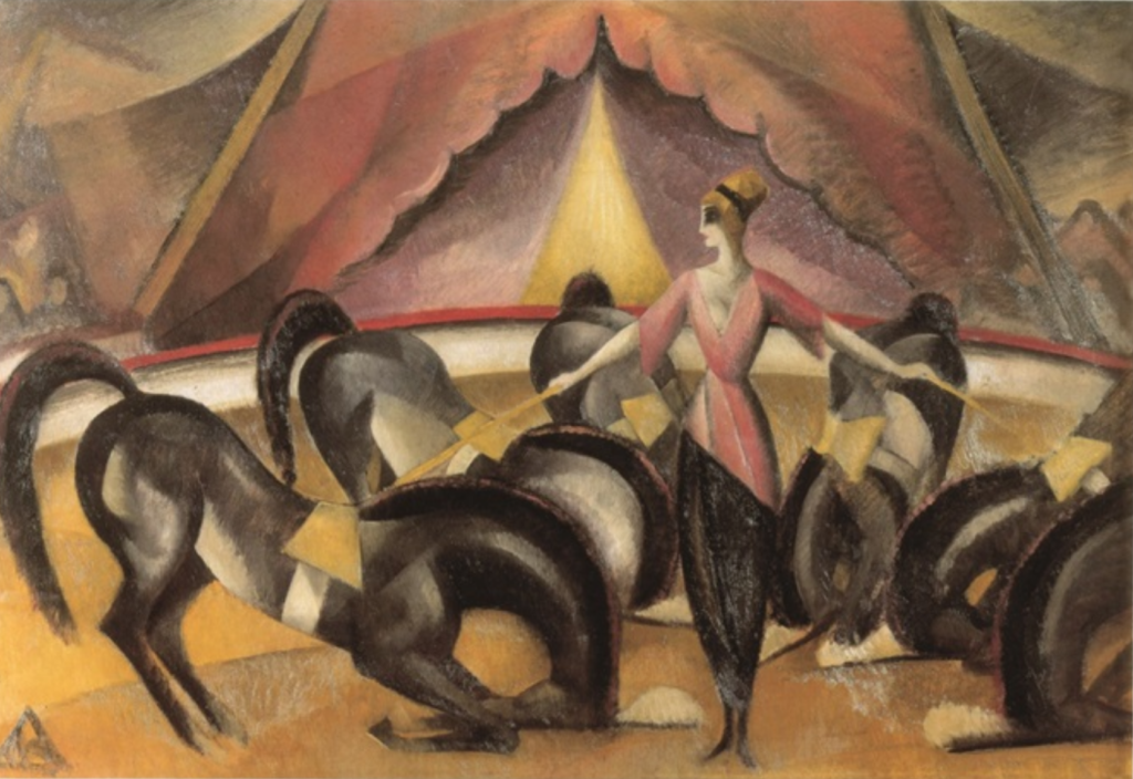 Wladimir Georgiewitsch Bechtejeff, Circus Scene (1910). Courtesy of Galerie Thomas.