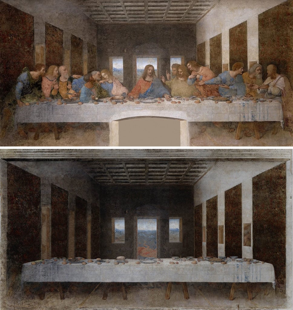 Jose Manuel Ballester's empty version of <em>The Last Supper</Em> (1498) by Leonardo da Vinci. Courtesy of Jose Manuel Ballester.