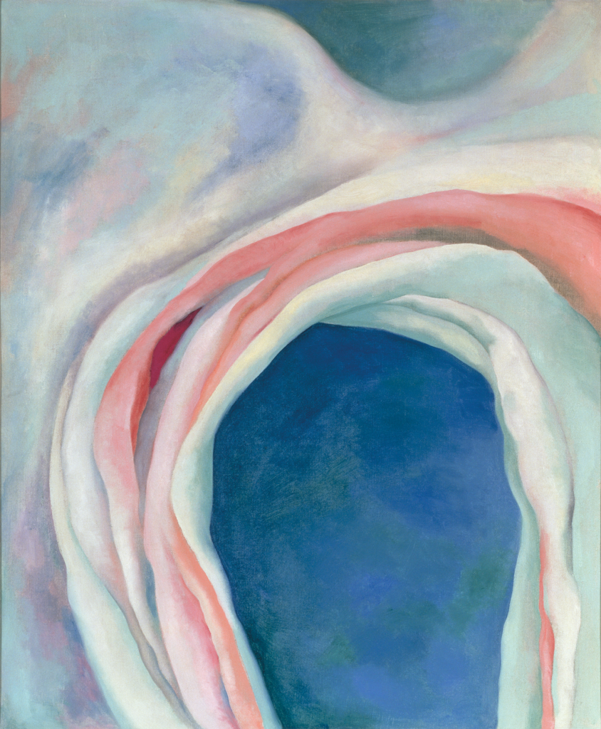 Georgia O'Keeffe, Music, Pink and Blue, No. 1 (1918). Courtesy Seattle Art Museum, photo: Paul Macapia.