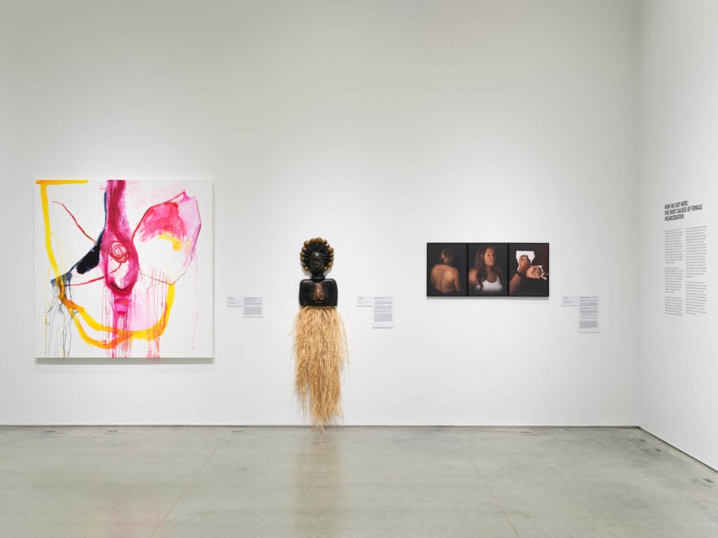 Installation view of "Per(Sister): Incarcerated Women of Louisiana" at the Ford Foundation Gallery. Photo: Sebastian Bach.