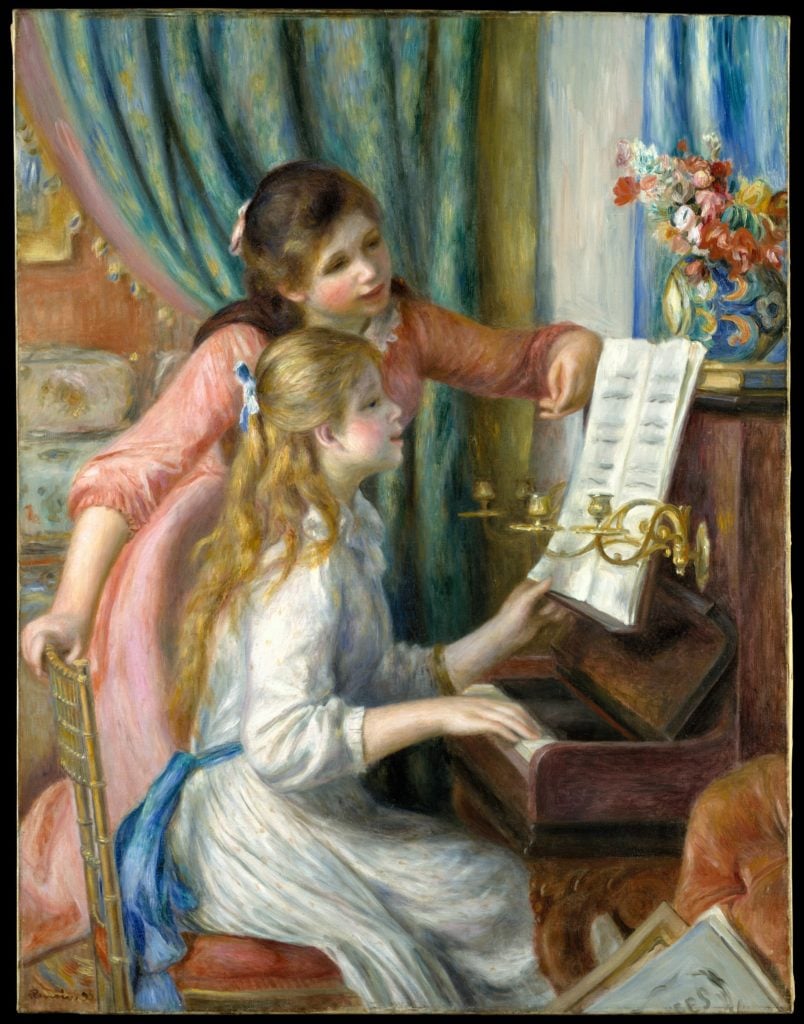 Auguste Renoir, <em>Two Young Girls at the Piano</em> (1892). Courtesy of the Metropolitan Museum of Art. 