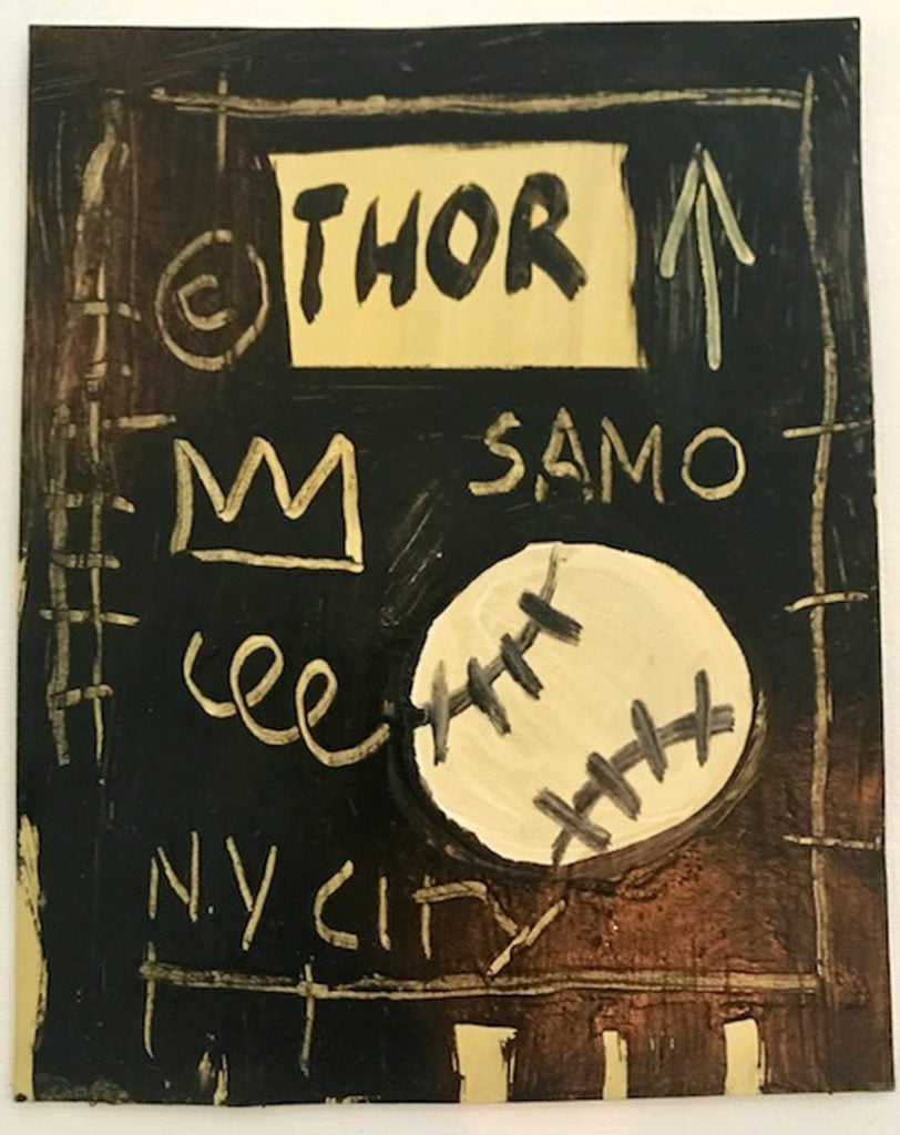 A fake Jean-Michel Basquiat painting sold by Philip Righter. Photo courtesy of the US District Court for the Central District of California.