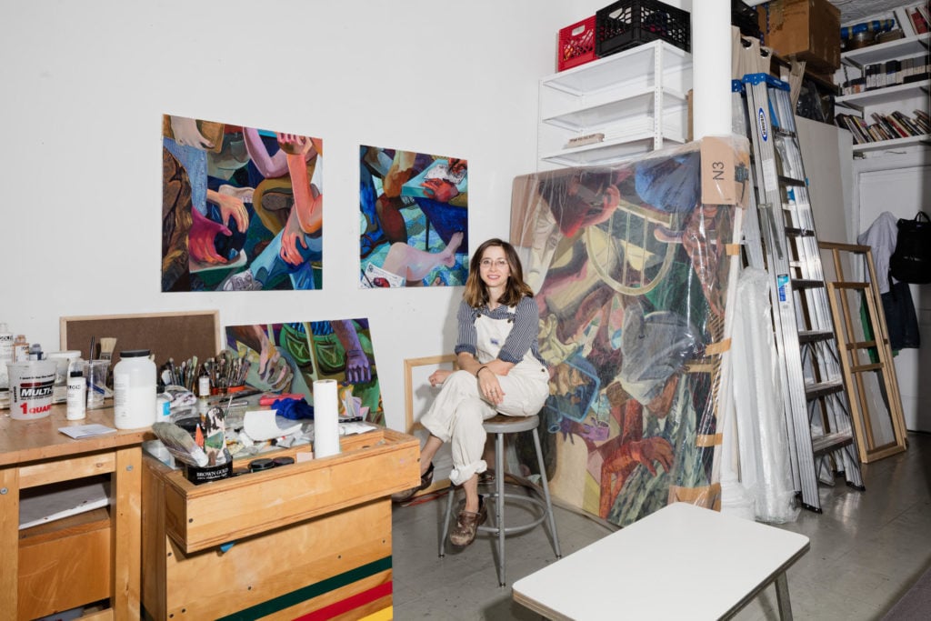 Sharon Madanes in her studio, 2019. Photograph by Nicholas Calcott.