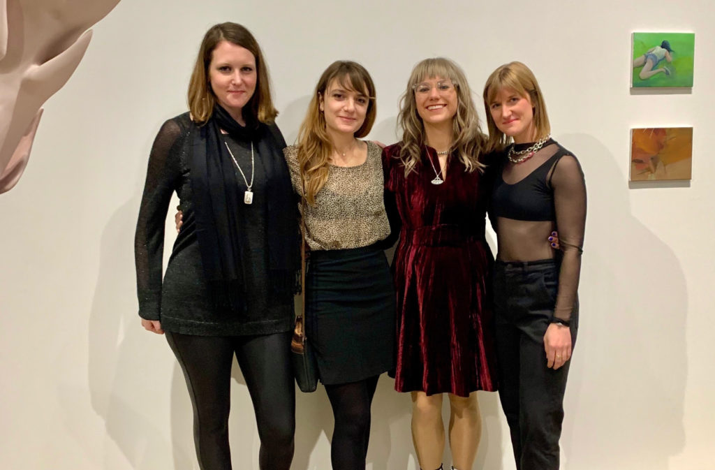 Claudia Bitran, Lauren Carly Shaw, Lauren Powell, and Gracelee Lawrence. Photo courtesy of Postmasters Gallery. 