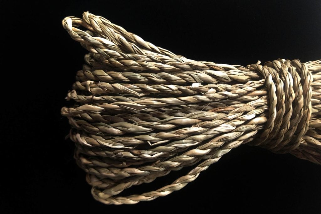Modern cordage made of grass fibers. Photo courtesy of Bruce Hardy.