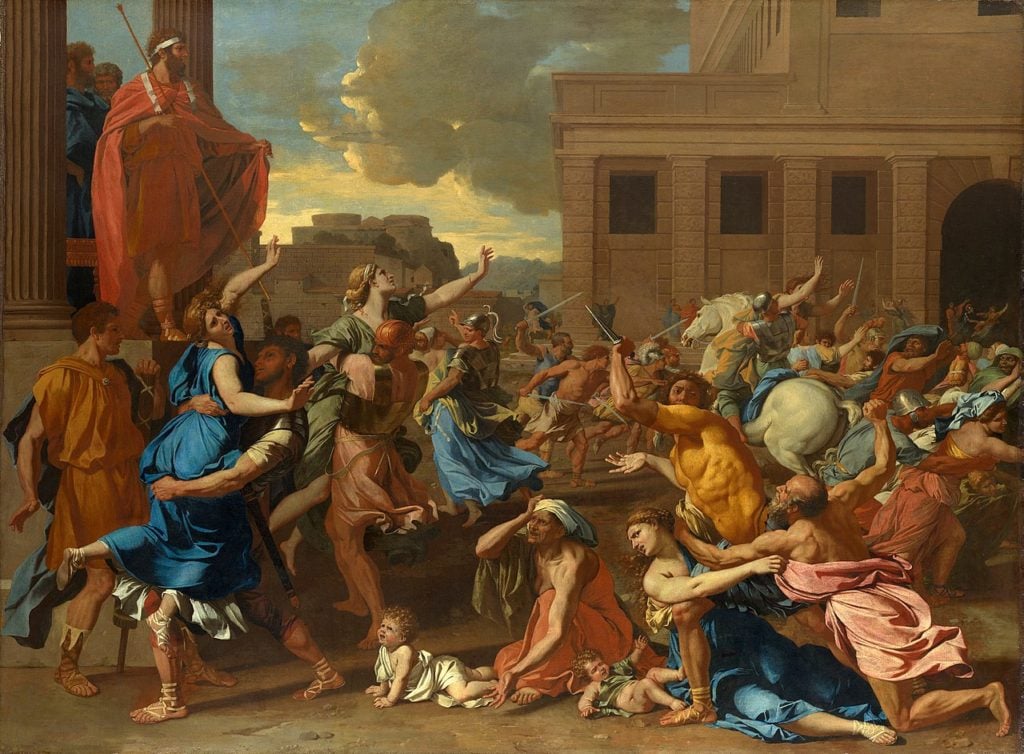 Nicolas Poussin, The Abduction of the Sabine Women (1634–35). Courtesy of the Metropolitan Museum of Art