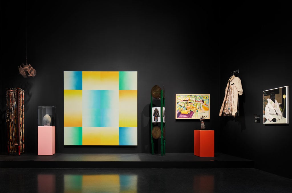 Installation view, "Duro Olowu: Seeing Chicago," 2020. Photo: Kendall McCaugherty. Courtesy of MCA Chicago. 