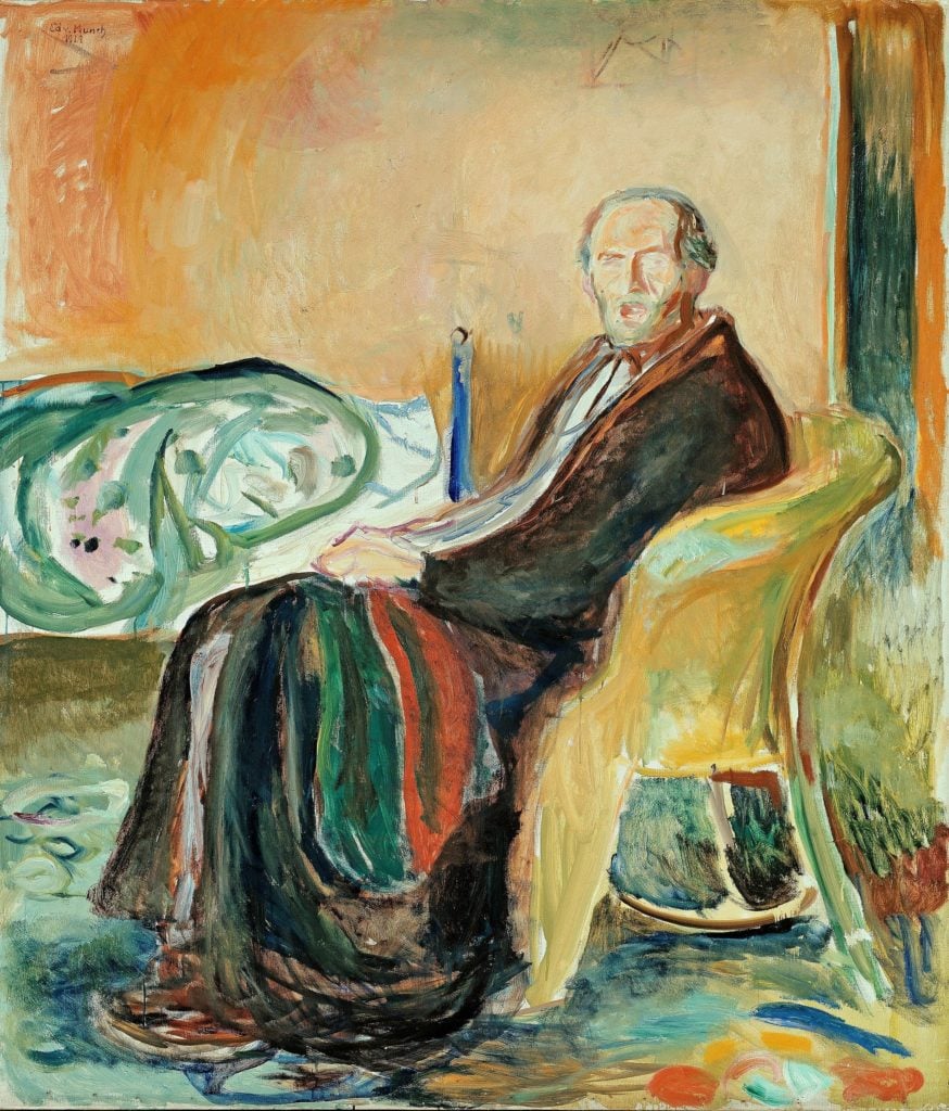 Edvard Munch, Self-Portrait with the Spanish Flu (1919).