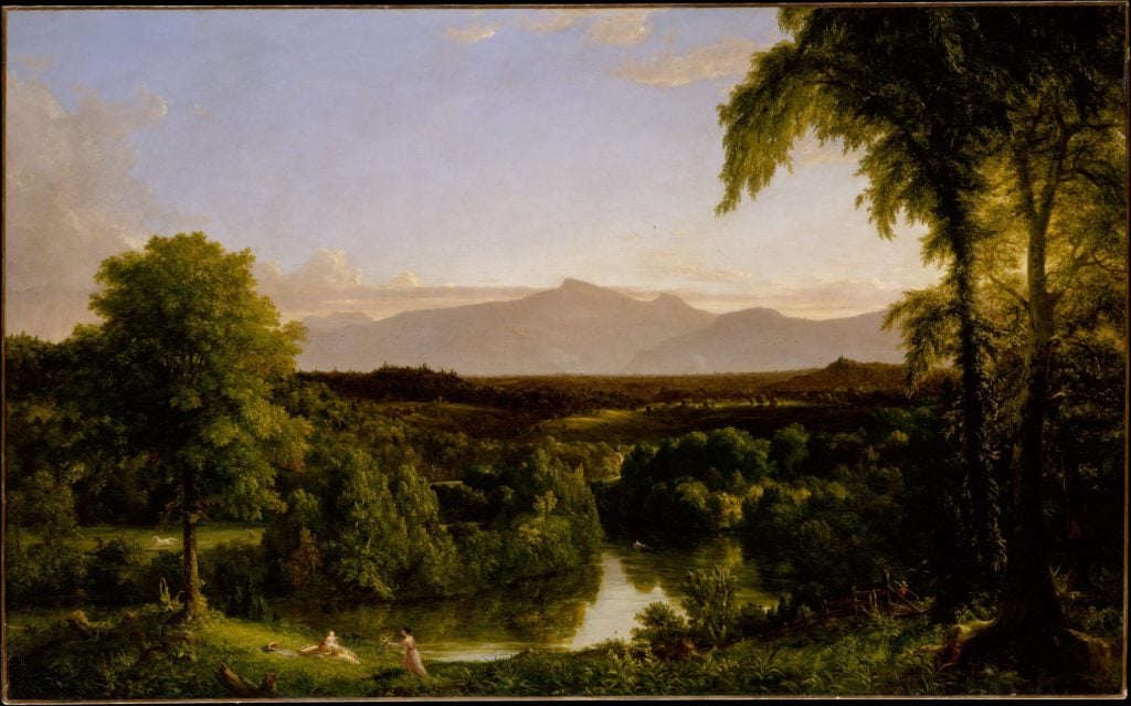 Thomas Cole, <i>View on the Catskill—Early Autumn</i> (1836–37). Collection of the Metropolitan Museum of Art.