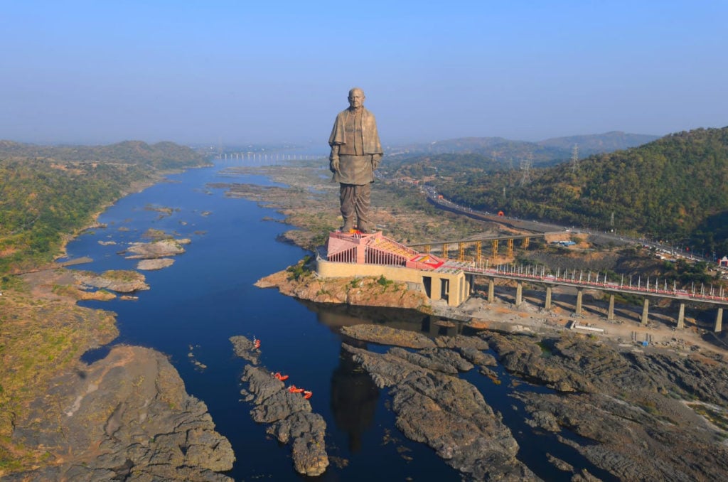 Ram V. Sutar, Statue of Unity. Located in India, this is the world's largest statue. Photo courtesy the Prime Minister's Office of Narendra Modi.