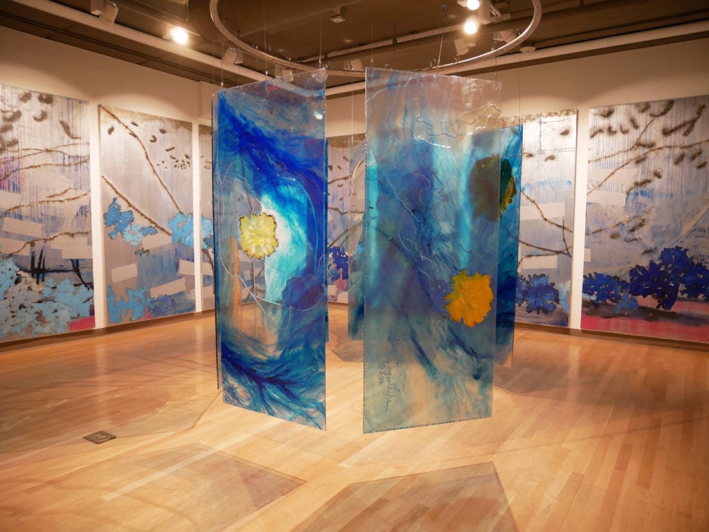 Installation view of "Mira Lehr: High Water Mark" at the Mennello Museum of American Art. 
