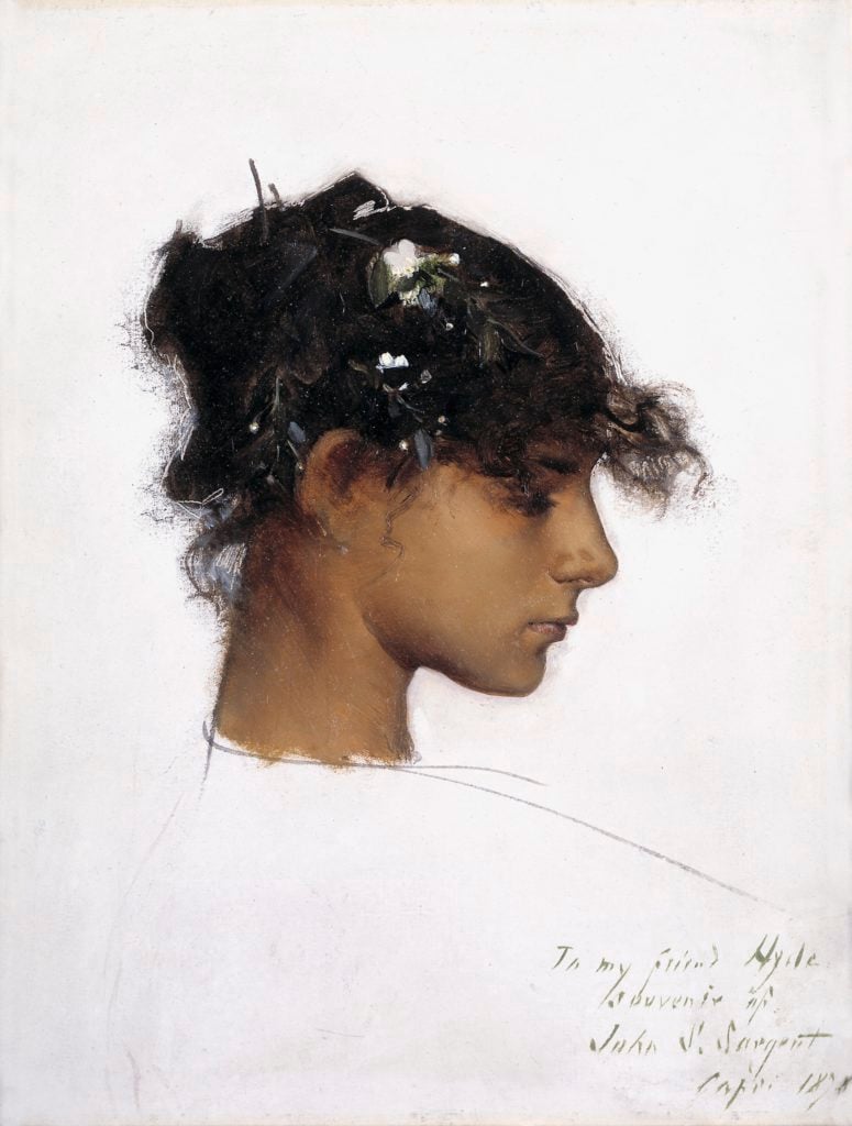 John Singer Sargent, <i>Rosina Ferrera, Head of a Capri Girl</i> (1878). Courtesy of the Denver Art Museum. 