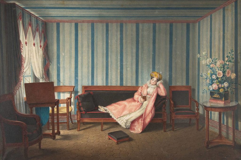Theodore Lebrun, Woman in Pink Reclining on a Canape (1819). Courtesy of the Metropolitan Museum of Art.