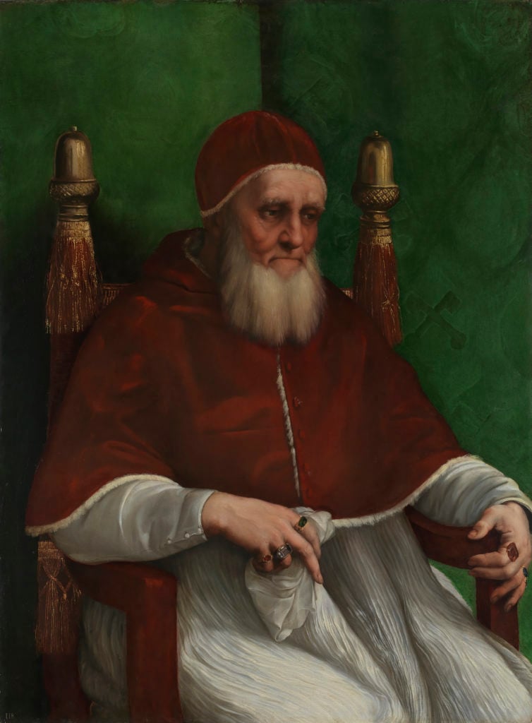 Raphael, Portrait of Pope Julius II (1511). © The National Gallery, London.