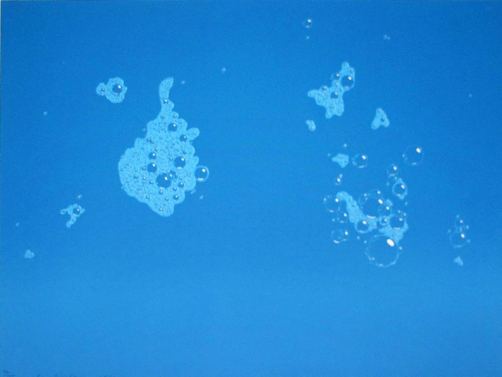 Ed Ruscha, Blue Suds (1971). Courtesy of Hamilton-Selway Fine Art.