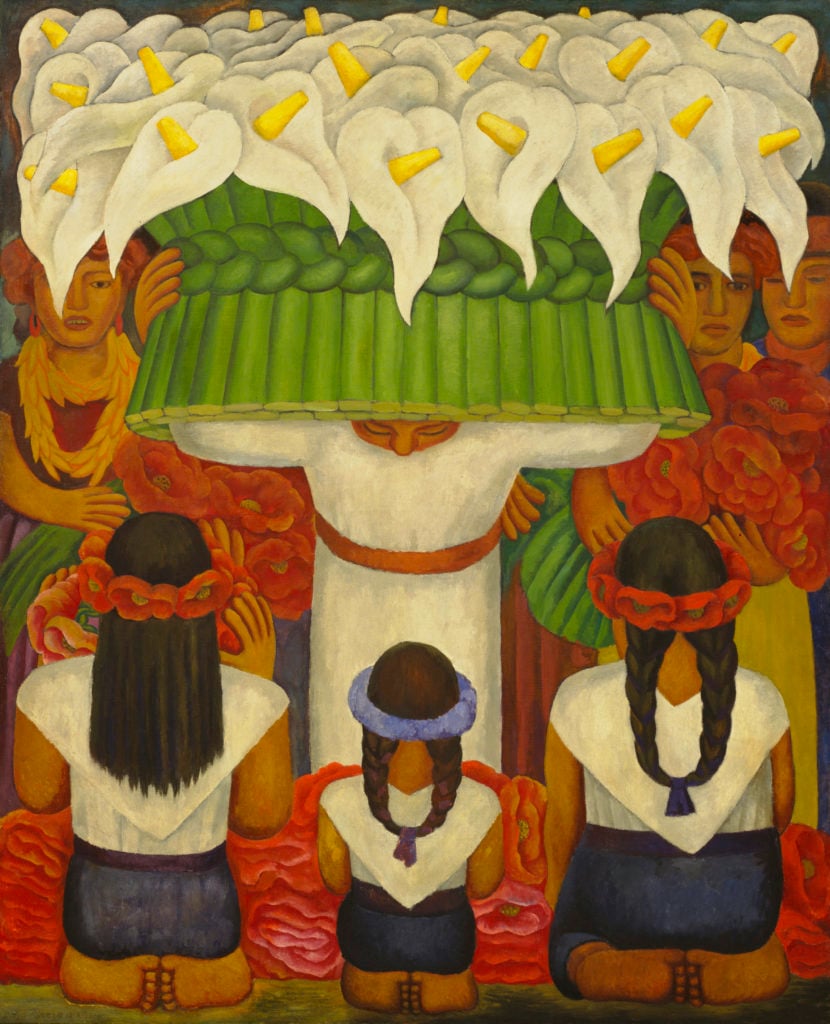 Diego Rivera, Flower Festival: Feast of Santa Anita, (1931). © 2020 Banco de México Diego Rivera Frida Kahlo Museums Trust, Mexico, D.F. / Artists Rights Society (ARS), New York. Image © The Museum of Modern Art/Licensed by SCALA / Art Resource, New York.