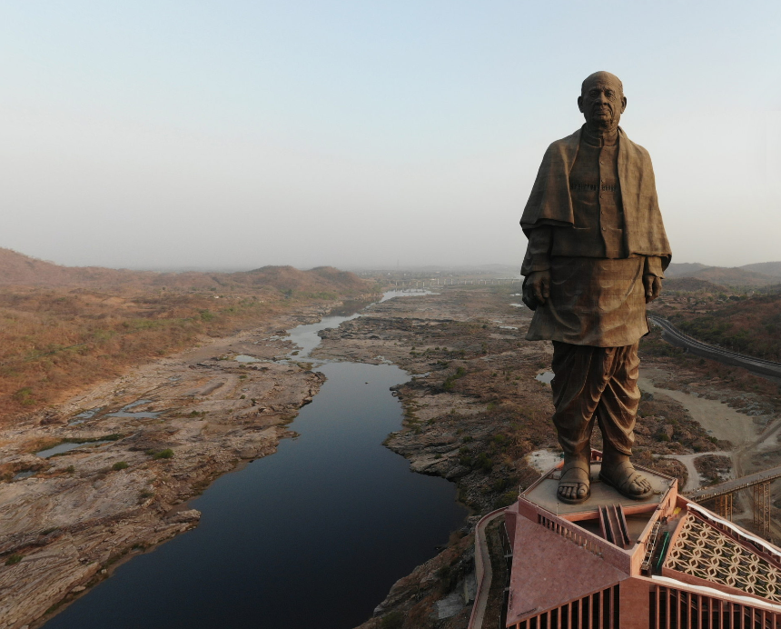 Ram V. Sutar, Statue of Unity. Located in India, this is the world's largest statue. Photo courtesy of the Statue of Unity Monument.