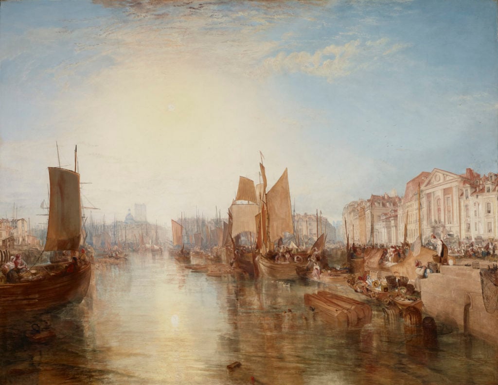 Joseph Mallord William Turner, <i>Harbor of Dieppe: Changement de Domicile</i> 1825–26. Photography by Michael Bodycomb. Courtesy of The Frick Collection, New York.