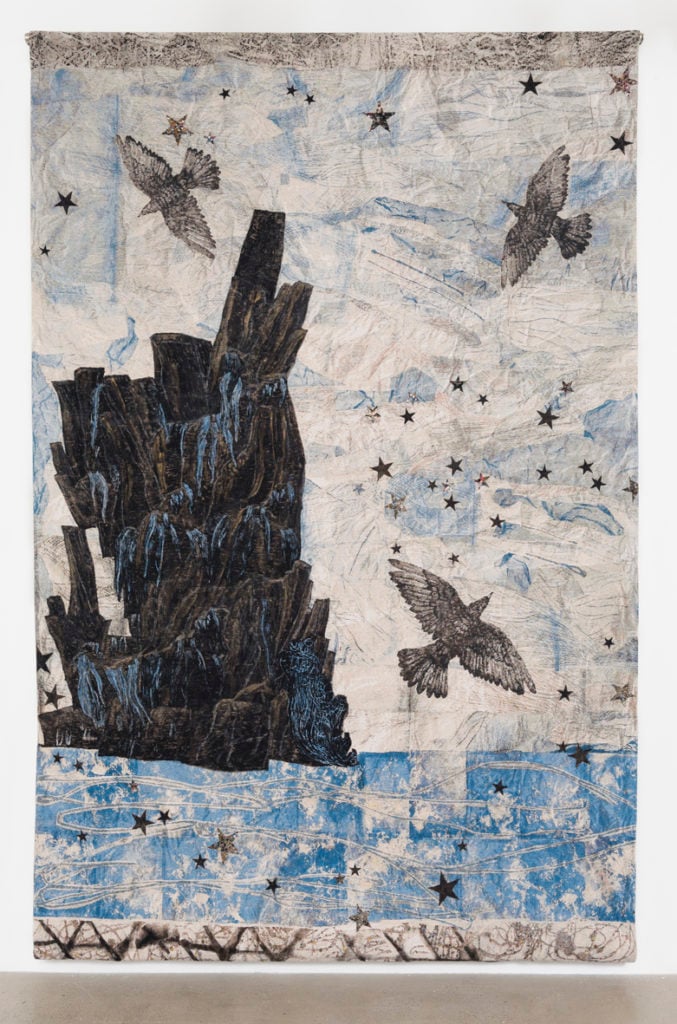 Kiki Smith, <em>Harbor, (Ocean-rocks-birds)</em>, 2015. Courtesy Timothy Taylor, London.