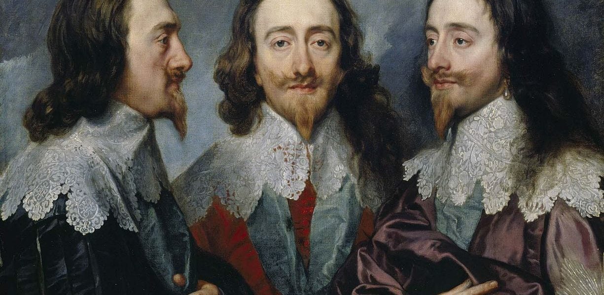 Van Dyck, Charles I in Three Positions (ca. 1635-6). Courtesy of the Royal Collection.