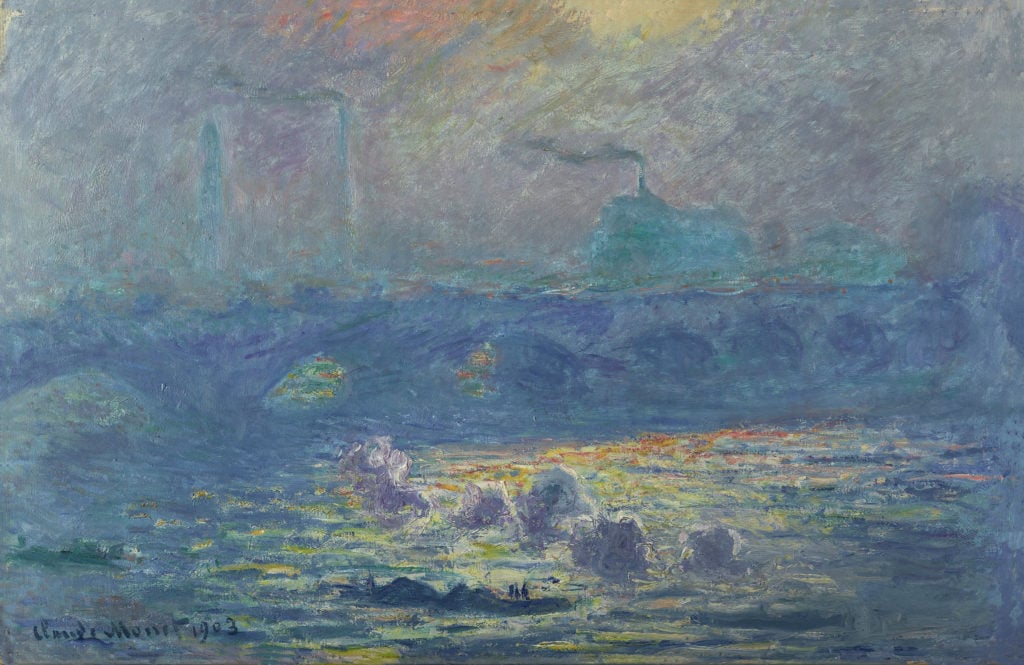 Claude Monet, <i>Waterloo Bridge, Sunlight Effect</i> (1903). Courtesy of the Denver Art Museum. 
